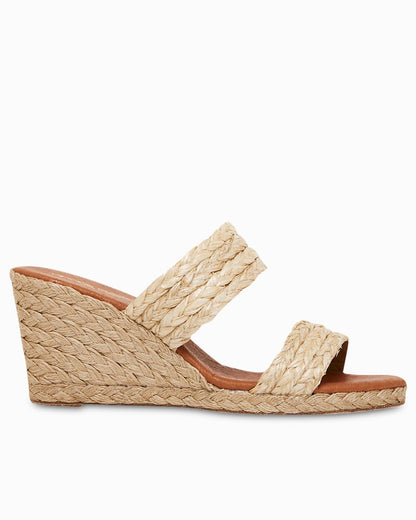 André Assous Nolita Braided Raffia Wedge Sandals - Tommy Bahama Women