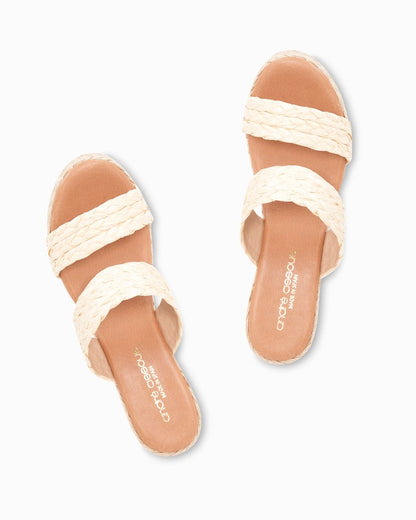 André Assous Nolita Braided Raffia Wedge Sandals - Tommy Bahama Women
