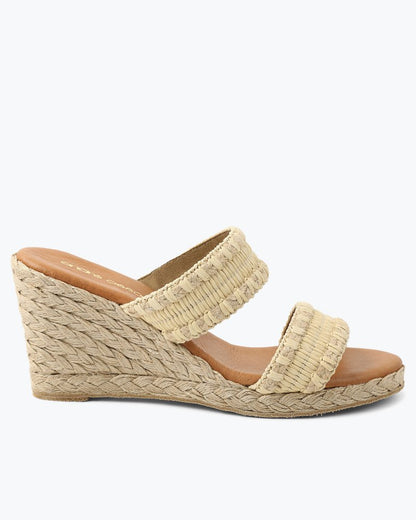 André Assous Nolita Raffia Wedge Sandals - Tommy Bahama Women