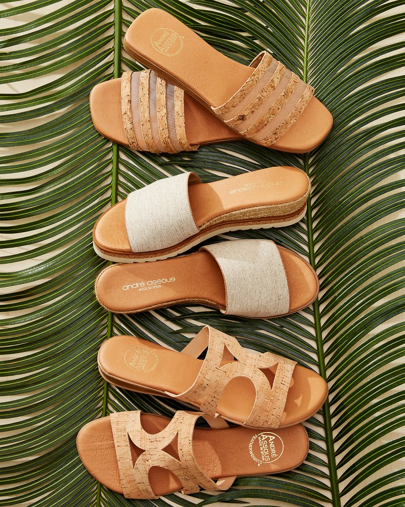 André Assous Kaila Cork & Mesh Sandals - Tommy Bahama Women
