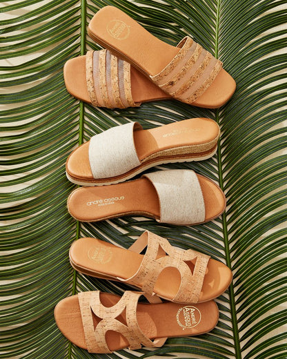 André Assous Kaila Cork & Mesh Sandals - Tommy Bahama Women
