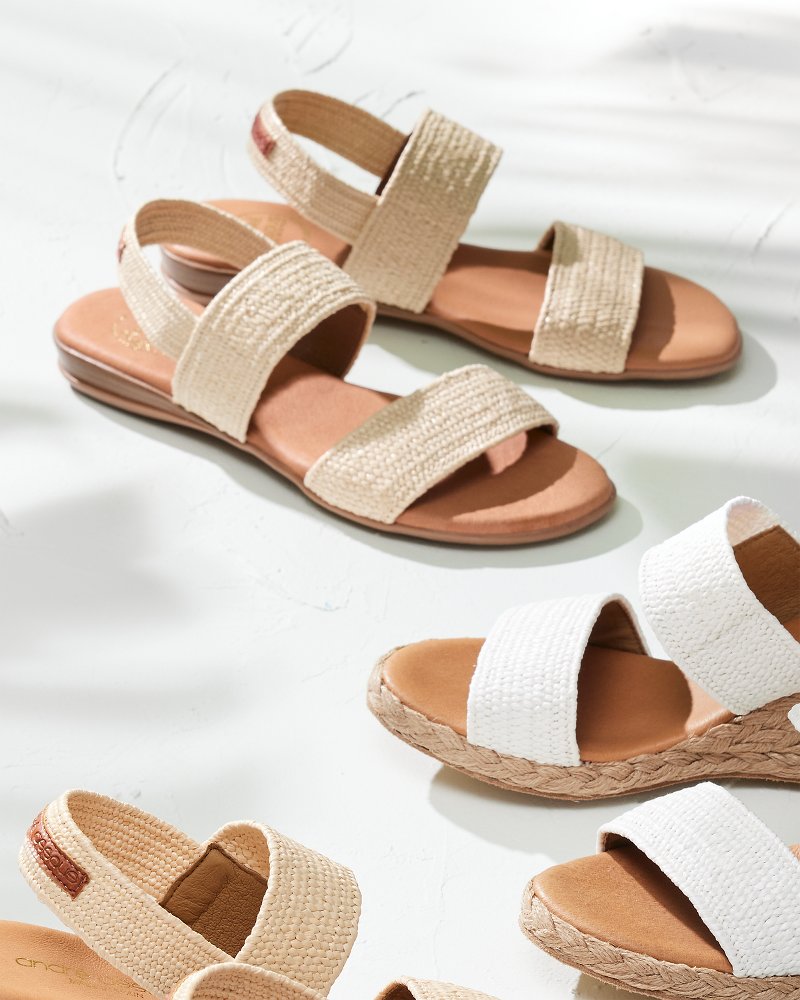 André Assous Nigella Stretch Raffia Featherweights™ Sandals - Tommy Bahama Women