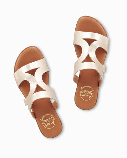 André Assous Nailea Metallic Cork Sandals - Tommy Bahama Women