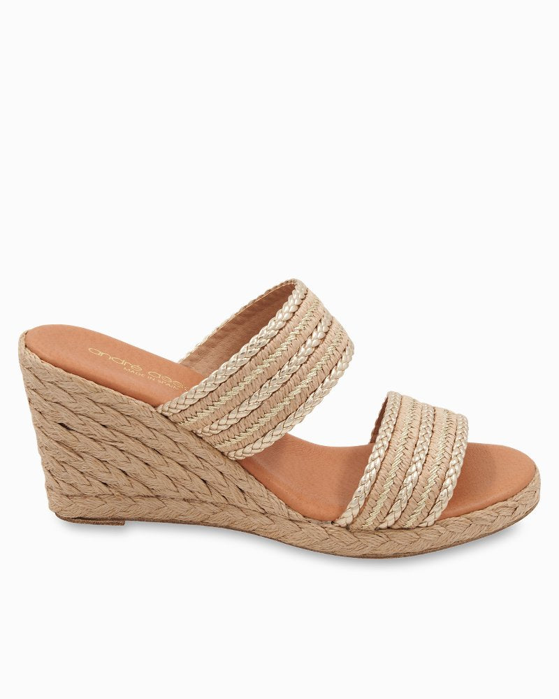 André Assous Nolita Raffia Wedge Sandals - Tommy Bahama Women