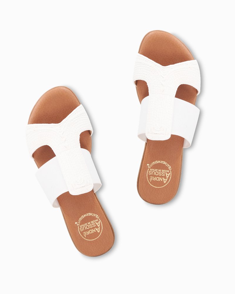 André Assous Noor Raffia Stretch Sandals - Tommy Bahama Women