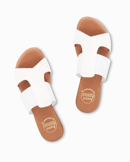 André Assous Noor Raffia Stretch Sandals - Tommy Bahama Women