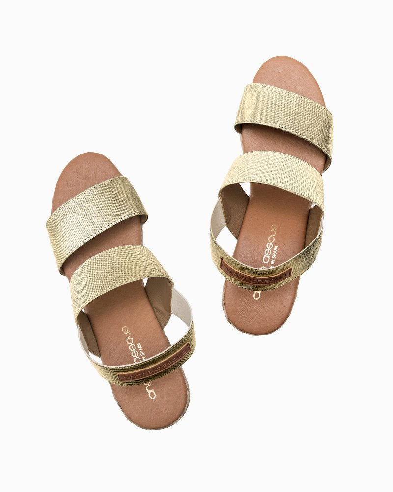 André Assous Allison Elastic Wedge Sandals - Tommy Bahama Women