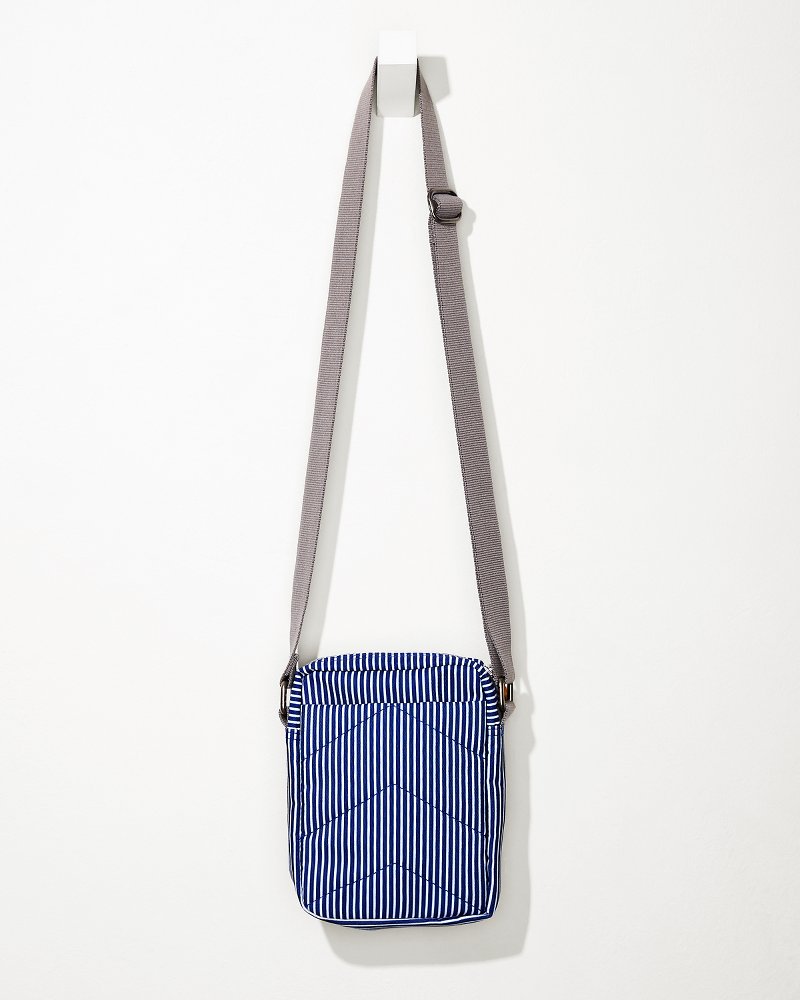 Bond Hickory Stripe Canvas Crossbody - Tommy Bahama Men|Women|Beach & Home