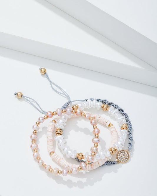 Sanibel Island Heishi and Pearl Bracelet Set - Tommy Bahama Women