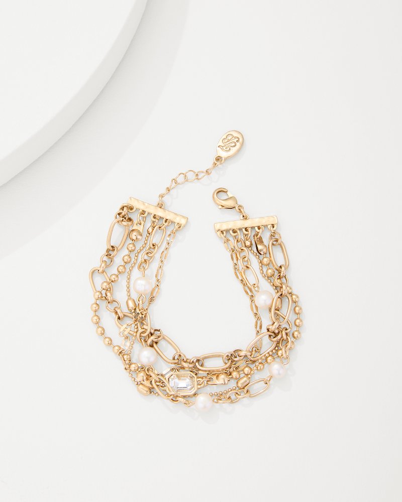 Tidal Treasure Pearl and Chain Layered Bracelet - Tommy Bahama Women