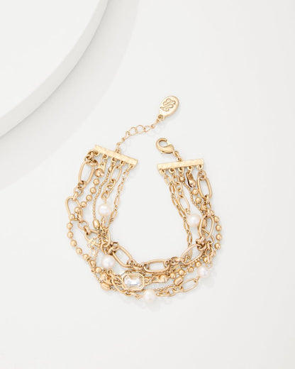 Tidal Treasure Pearl and Chain Layered Bracelet - Tommy Bahama Women