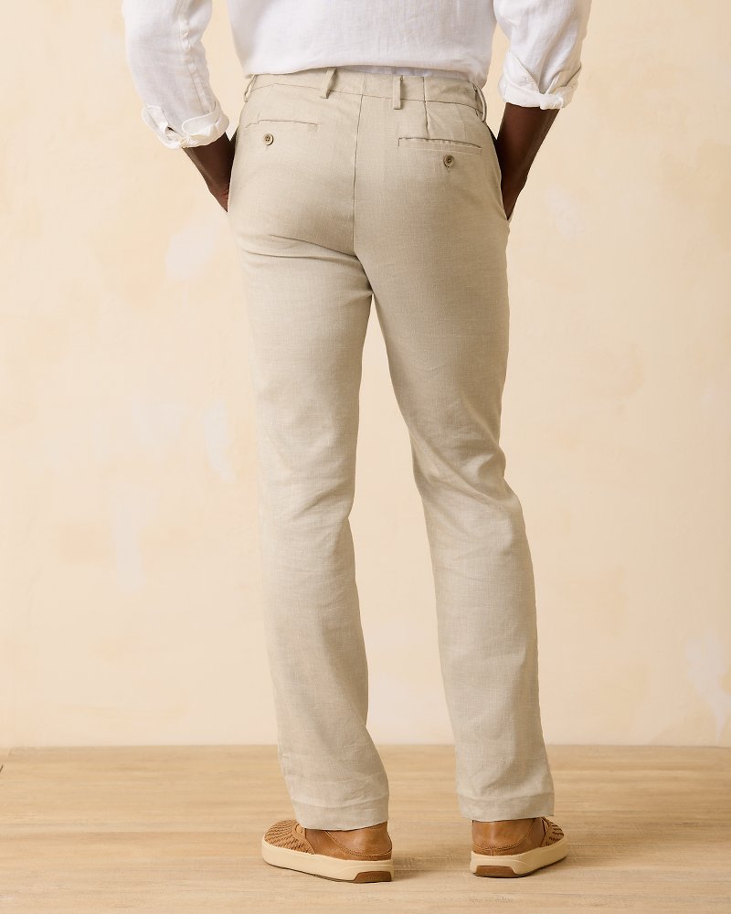 Big & Tall Latigo Beach Linen-Blend Flat-Front Pants - Tommy Bahama Men
