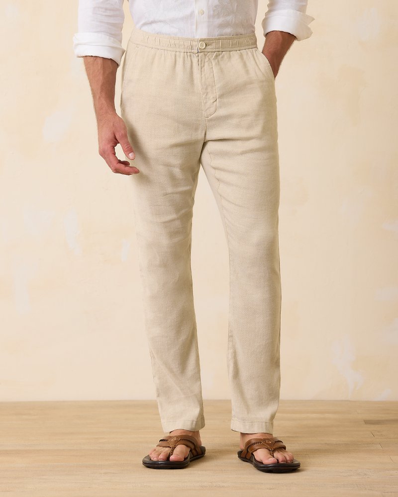 Big & Tall Beach Coast Linen-Blend Elastic-Waist Pants - Tommy Bahama Men