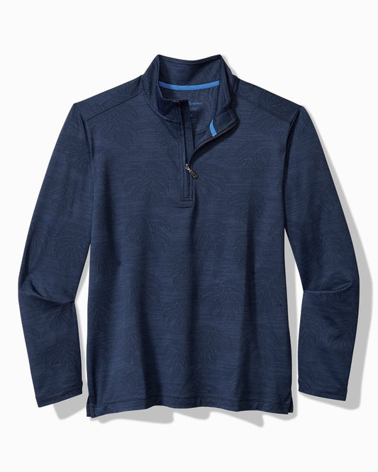 Big & Tall Monstera Fade IslandZone® Half-Zip Sweatshirt - Tommy Bahama Men