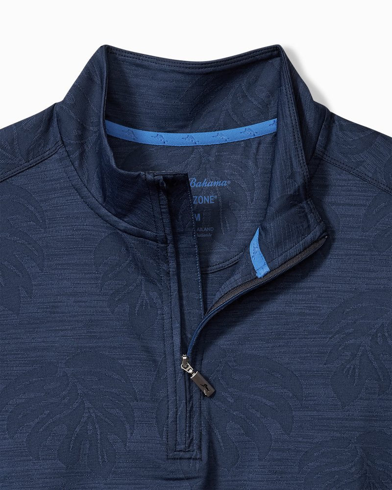 Big & Tall Monstera Fade IslandZone® Half-Zip Sweatshirt - Tommy Bahama Men