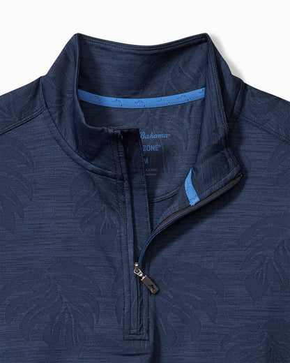 Big & Tall Monstera Fade IslandZone® Half-Zip Sweatshirt - Tommy Bahama Men