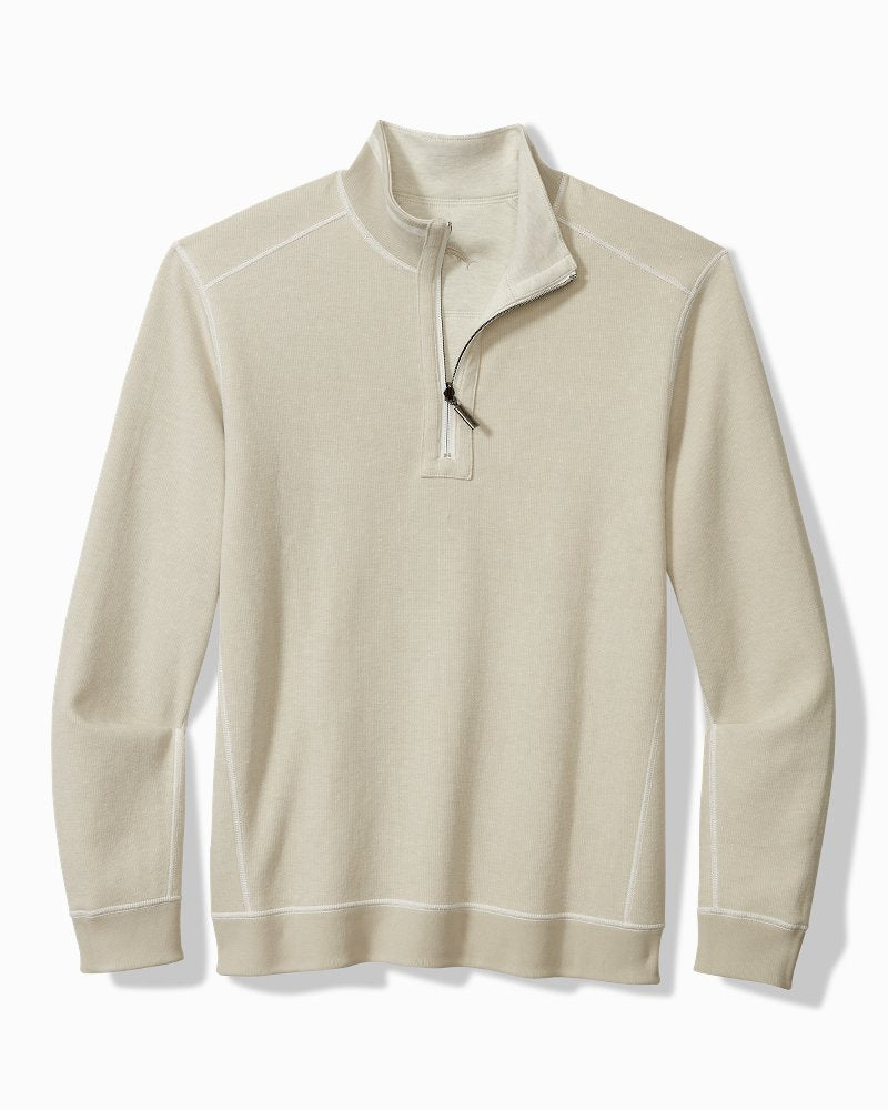 Big & Tall Flip Coast Reversible Half-Zip Sweatshirt - Tommy Bahama Men