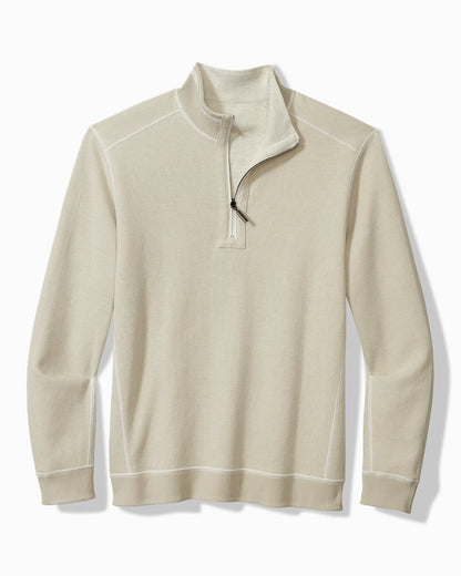 Big & Tall Flip Coast Reversible Half-Zip Sweatshirt - Tommy Bahama Men