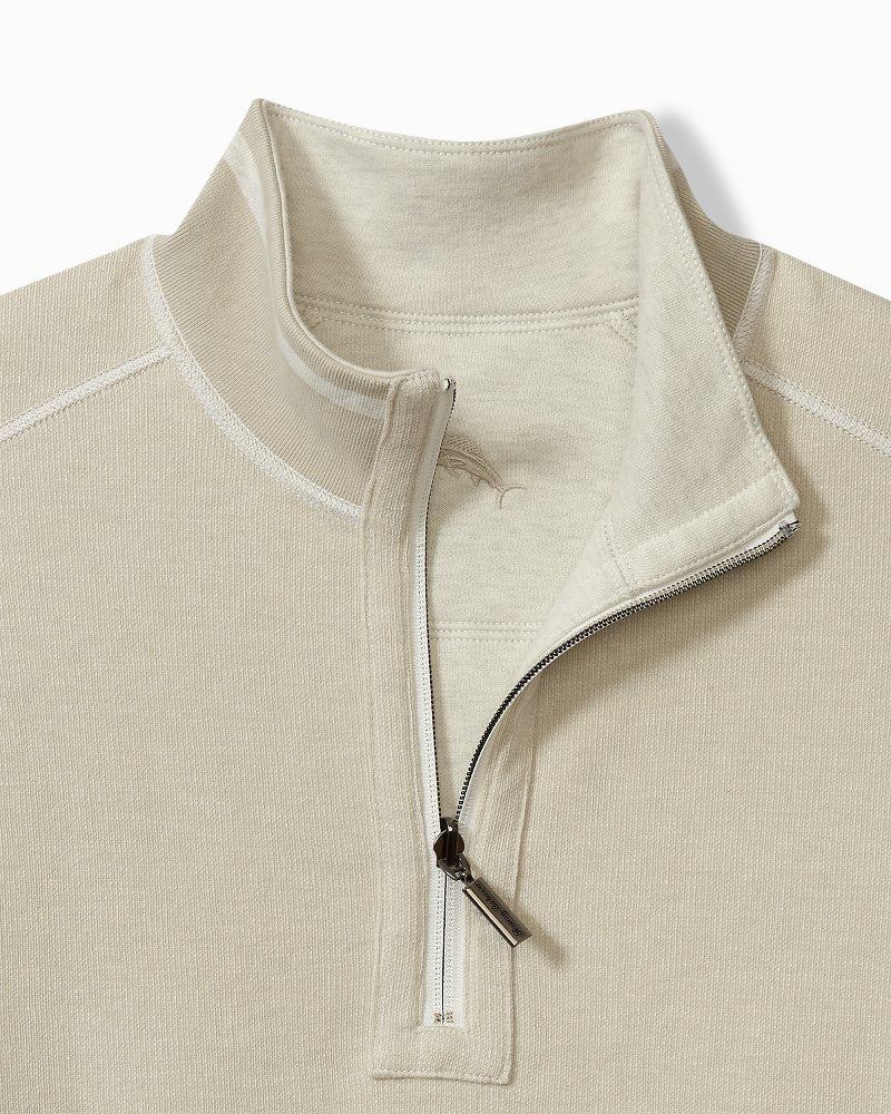 Big & Tall Flip Coast Reversible Half-Zip Sweatshirt - Tommy Bahama Men