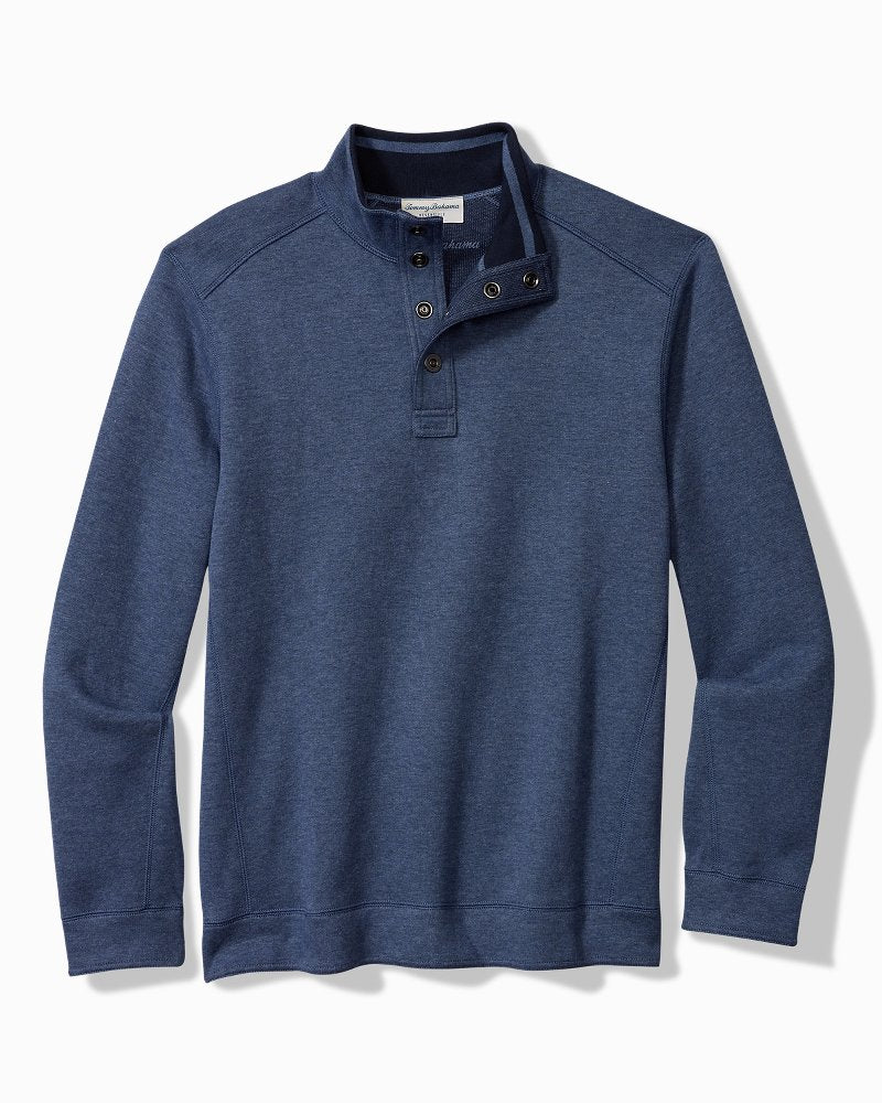 Big & Tall Flip Coast Reversible Snap Mock Sweatshirt - Tommy Bahama Men