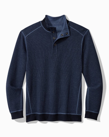 Big & Tall Flip Coast Reversible Snap Mock Sweatshirt - Tommy Bahama Men