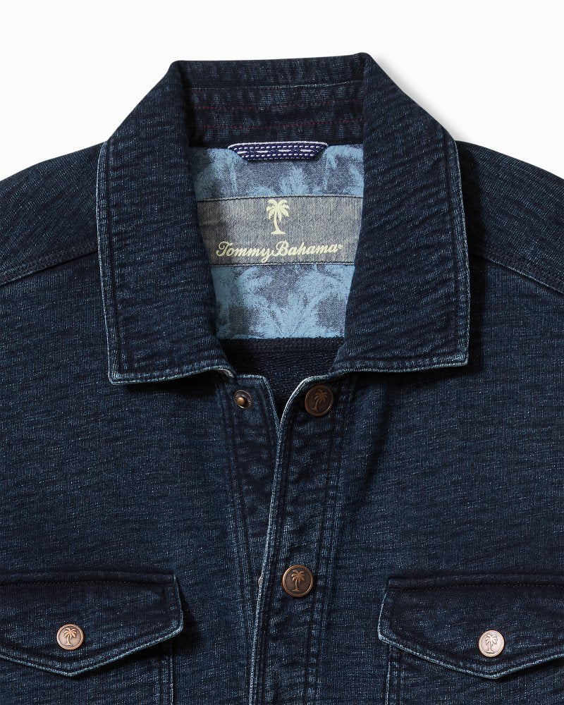 Big & Tall Indigo Paradise CPO Shirt Jacket - Tommy Bahama Men
