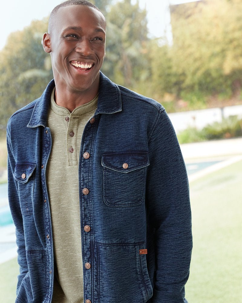 Big & Tall Morro Beach Long-Sleeve Henley - Tommy Bahama Men