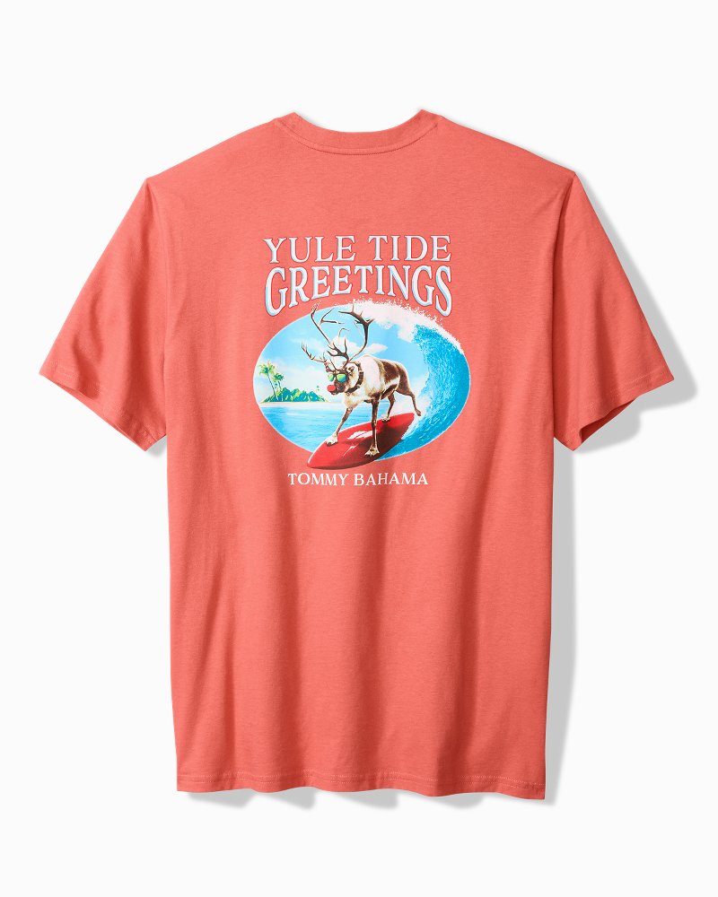 Big & Tall Yule Tide Greetings Graphic T-Shirt - Tommy Bahama Men