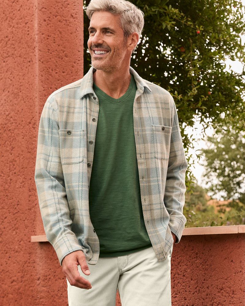 Big & Tall Fireside Modesto Stretch Flannel Shirt - Tommy Bahama Men