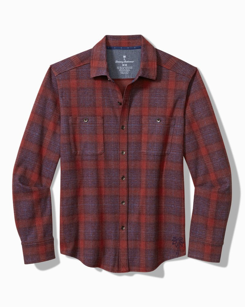 Big & Tall Fireside San Miguel Stretch Flannel Shirt - Tommy Bahama Men