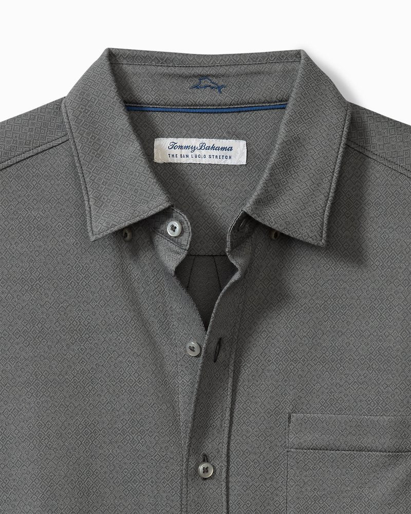 Big & Tall San Lucio Diamond Isles Knit Stretch Shirt - Tommy Bahama Men