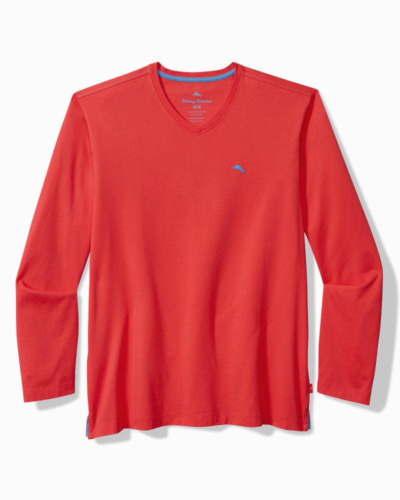 Big & Tall Bali Skyline V-Neck Long-Sleeve T-Shirt - Tommy Bahama Men