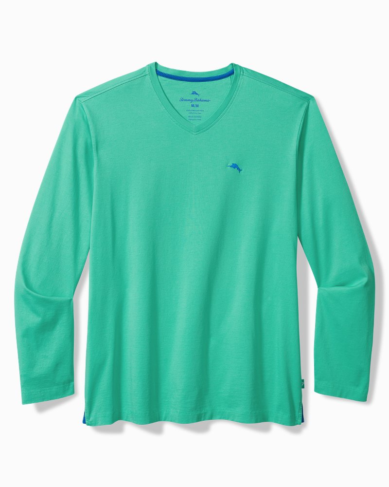 Big & Tall Bali Skyline V-Neck Long-Sleeve T-Shirt - Tommy Bahama Men