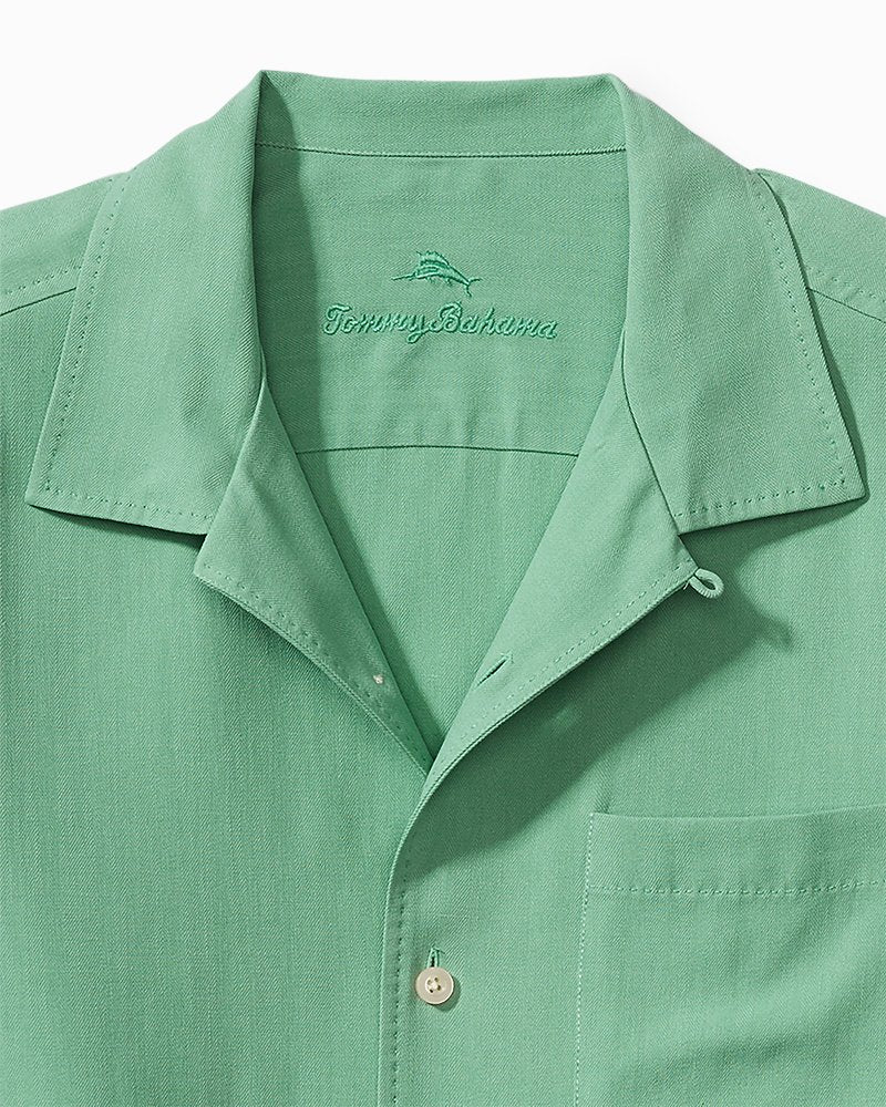 Big & Tall Hawaiian Herringbone Camp Shirt - Tommy Bahama Men