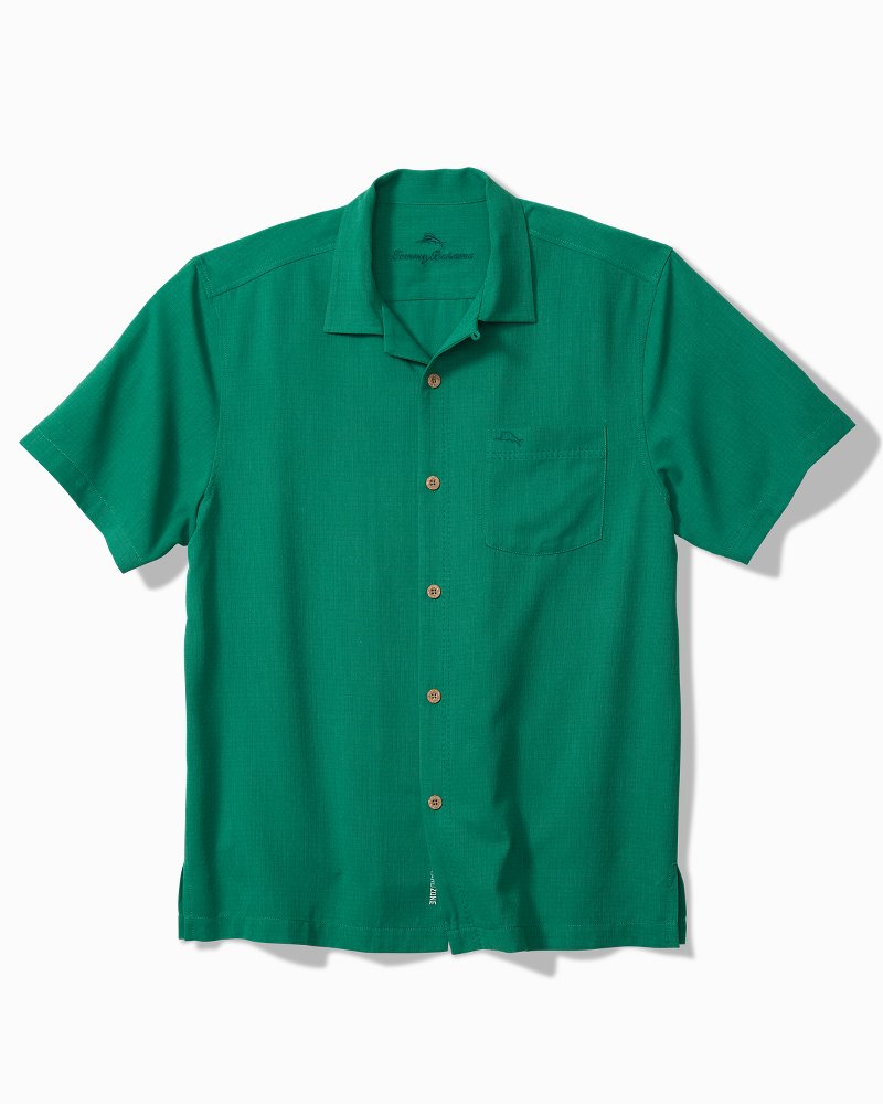 Big & Tall Coastal Breeze Check IslandZone® Camp Shirt - Tommy Bahama Men