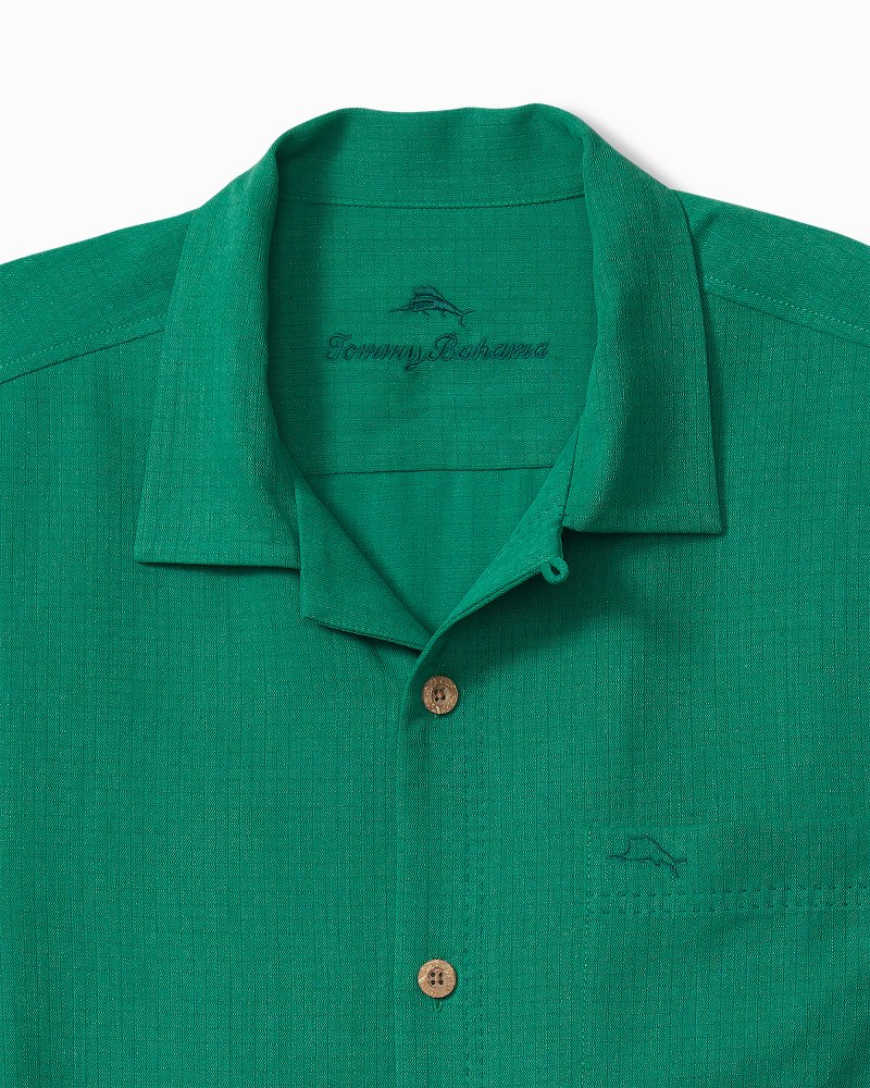 Big & Tall Coastal Breeze Check IslandZone® Camp Shirt - Tommy Bahama Men