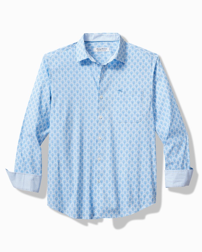 Big & Tall Sarasota Stretch Palm Tiles IslandZone® Shirt - Tommy Bahama Men