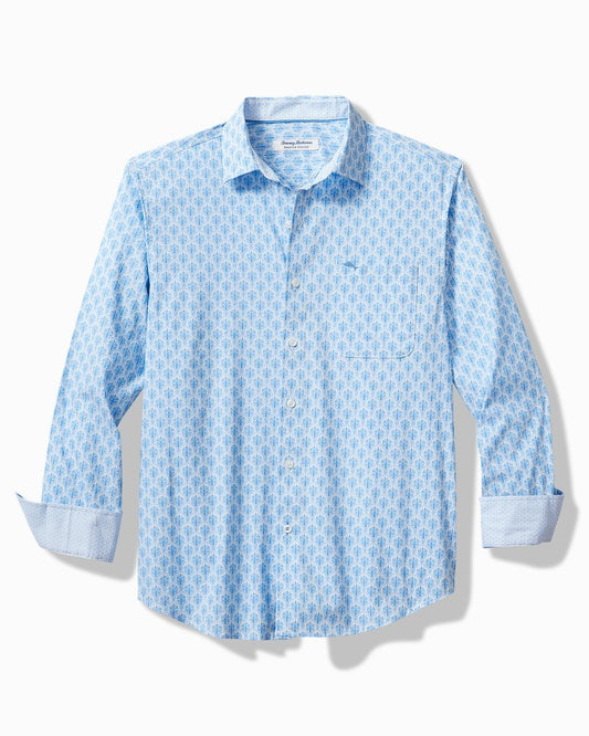 Big & Tall Sarasota Stretch Palm Tiles IslandZone® Shirt - Tommy Bahama Men