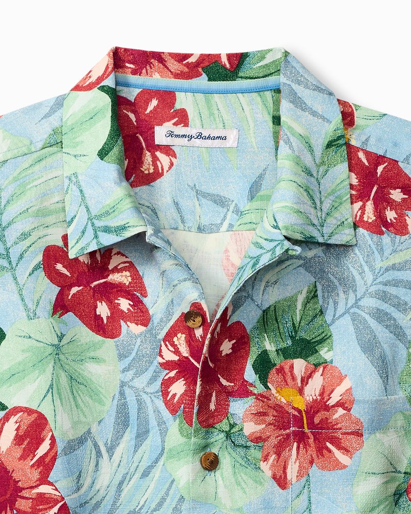 Big & Tall Fridas Garden Silk Camp Shirt - Tommy Bahama Men