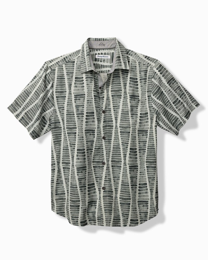 Big & Tall Boardwalk Blues Silk Camp Shirt - Tommy Bahama Men