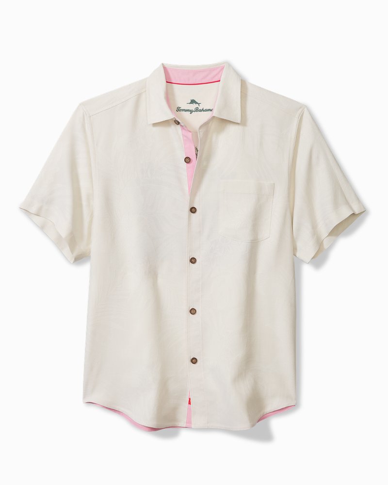 Big & Tall Surf the Yule Tide Silk Camp Shirt - Tommy Bahama Men