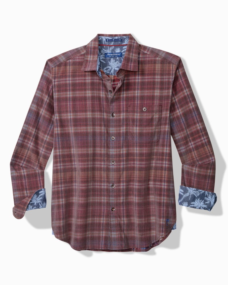 Big & Tall Coastline Cord Stretch Harbor Check Shirt - Tommy Bahama Men