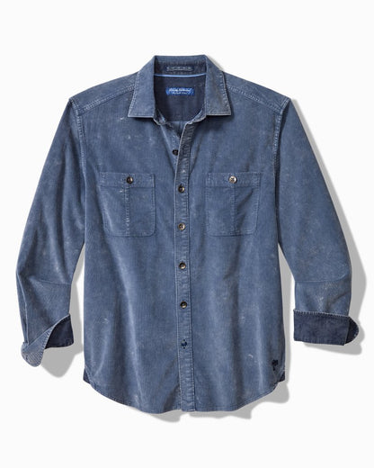 Big & Tall Coastline Cord Stretch Sun Fade Double-Pocket Shirt - Tommy Bahama Men