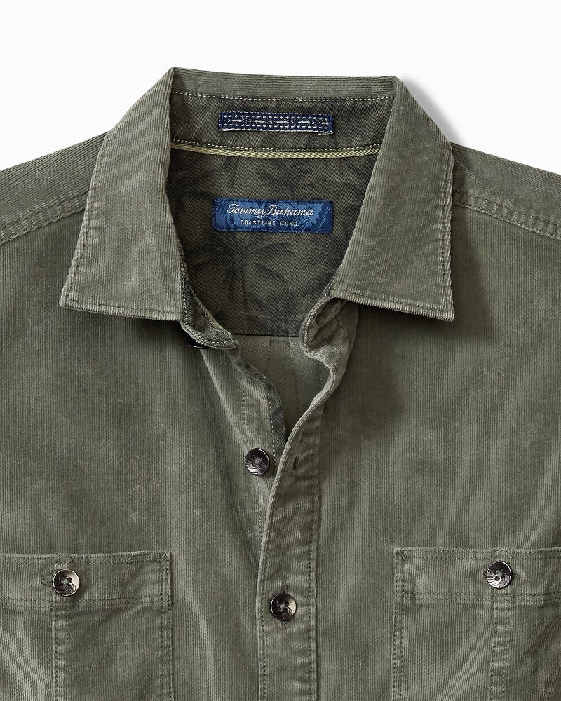 Big & Tall Coastline Cord Stretch Sun Fade Double-Pocket Shirt - Tommy Bahama Men