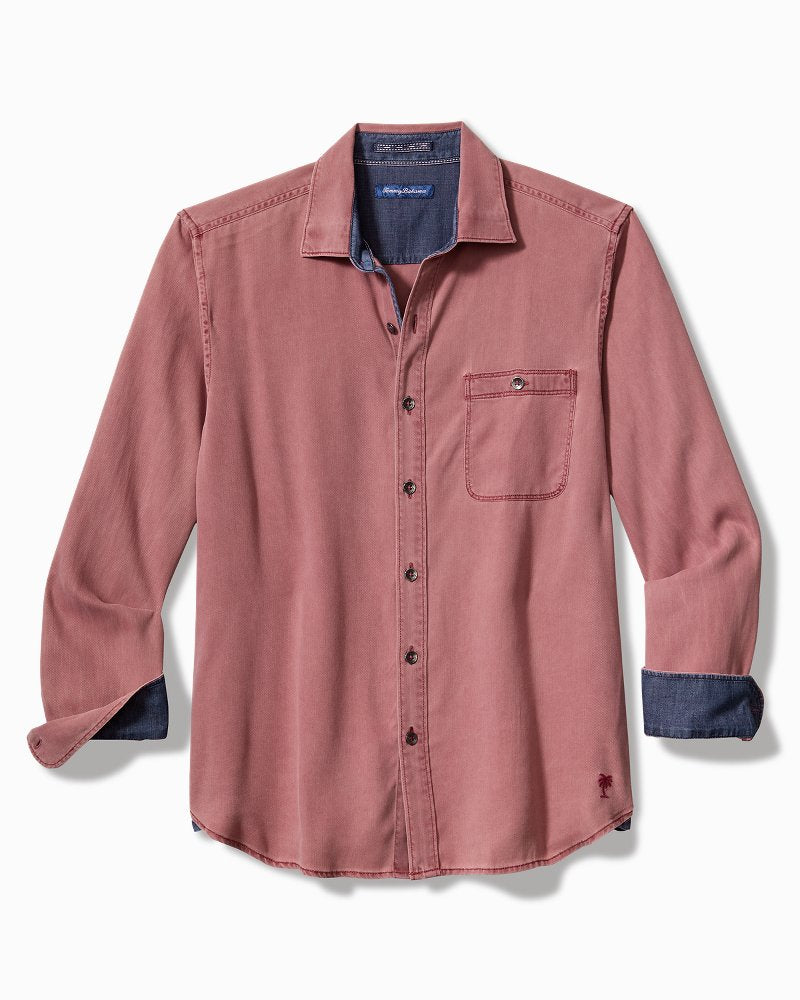 Big & Tall Ocean Wash Twill Long-Sleeve Shirt - Tommy Bahama Men