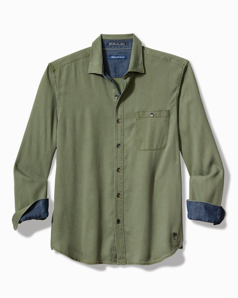 Big & Tall Ocean Wash Twill Long-Sleeve Shirt - Tommy Bahama Men
