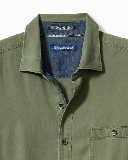 Big & Tall Ocean Wash Twill Long-Sleeve Shirt - Tommy Bahama Men