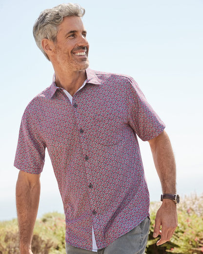 Big & Tall Coconut Point Beachcomber Geo IslandZone® Camp Shirt - Tommy Bahama Men