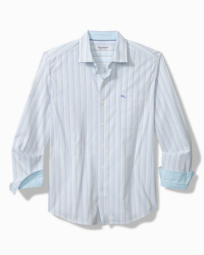 Big & Tall Sarasota Stretch Marina Stripe IslandZone® Shirt - Tommy Bahama Men