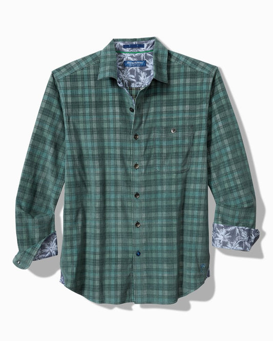 Big & Tall Coastline Cord Stretch Lagoon Check Shirt - Tommy Bahama Men